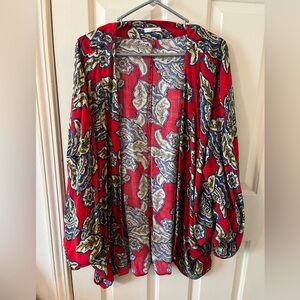 Floral Red Women's Jacket